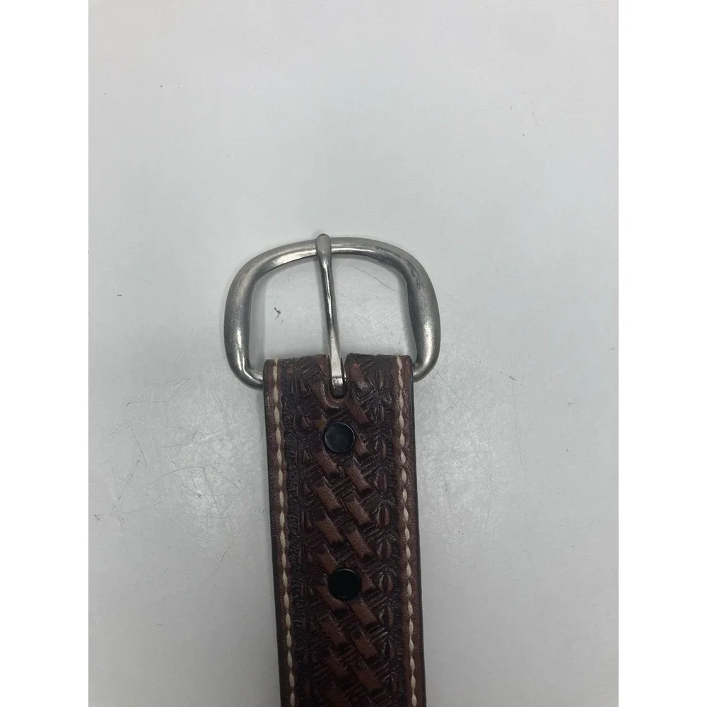 Vtg Torel 565 Top Grain Cowhide Belt Sz 39 Brown Tooled Leather Belt Texas